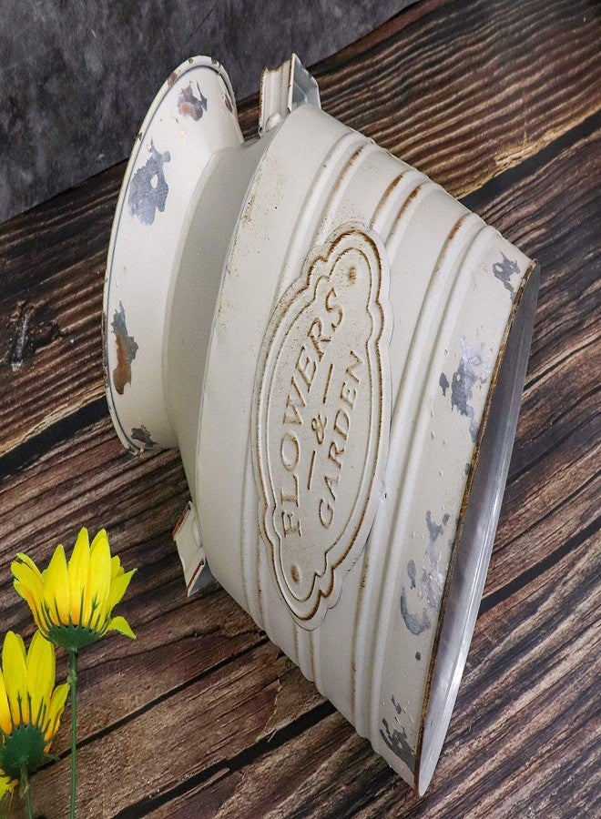 Soyizom Primitive Farmhouse Milk Can Jug Vase/Retro French Style Metal Pitcher Flower Holder/Country Shabby Chic Watering Can Pot Bucket for Living Room, Bedroom, Kitchen Decor - 7.9" H - Image 2